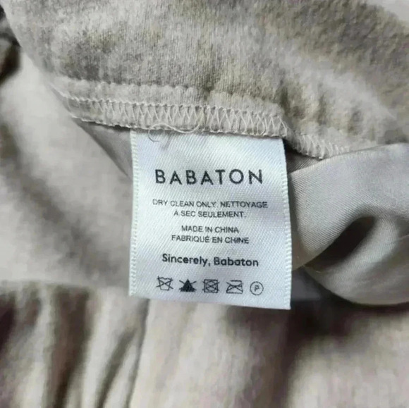 Aritzia Babaton Conan Pant Wool Cashmere Blend Mid-Rise Beige Tan Women's size 6 - Picture 9 of 13